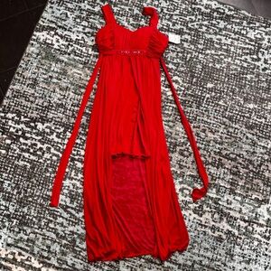 Connected Apparel Vibrant Red Social Dress size 12 NEW